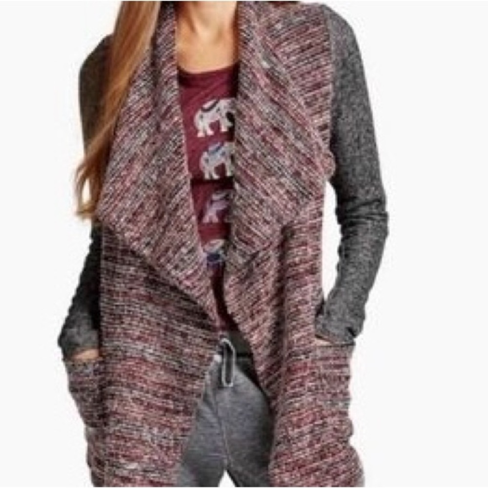 Lucky Lotus Cardigan Sweater Open Southwestern Womens M/M